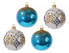 С1790/2 Набор стеклянных шаров Тайна 4 шт., 75 мм., голубой,  Ёлочка