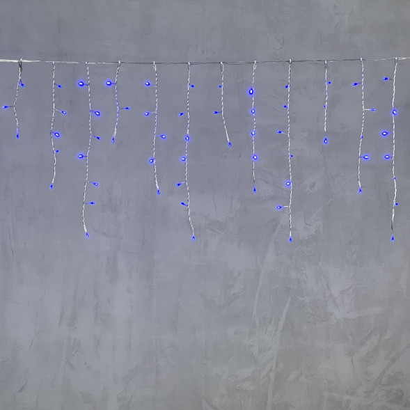 Светодиодная бахрома 3,1*0,5 м., 150 синих LED ламп, прозрачный провод ПВХ, LTC (PIL150-10-2B) 