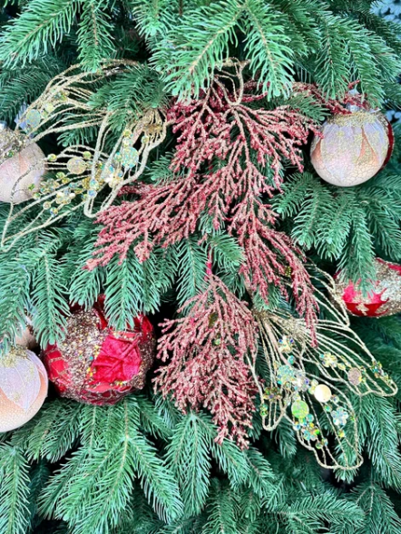 Ветвь кипарис Королевский красный 84 см., 1 шт., Christmas DeLuxe (86728)  