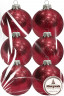 Набор пластиковых шаров Искристый, 85 мм., 6шт., красный, ПромЕлка (НШИПЛ-85RED)