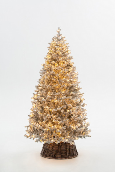 Искусственная елка Алтайская заснеженная 270 см., 760 теплых-белых Led ламп, 100% литая хвоя, ЕлкиТорг (203270) оптом