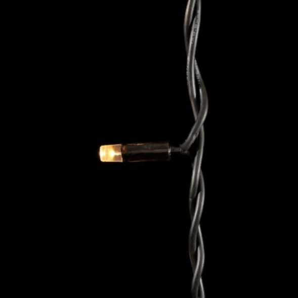 Светодиодная бахрома с колпачком 3,2*0,9 м., 168 теплых белых LED ламп, мерцание, каучуковый черный провод, LTC (LL168BLW-1-2WW) 