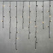 Светодиодная бахрома с колпачком 3,2*0,9 м., 168 теплых белых LED ламп, мерцание, каучуковый черный провод, LTC (LL168BLW-1-2WW) 