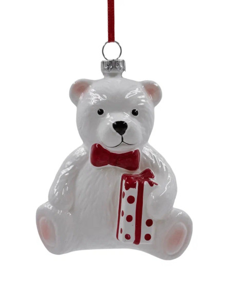 Новогоднее украшение Медвежонок Умка 10 см., Christmas DeLuxe (15033) 