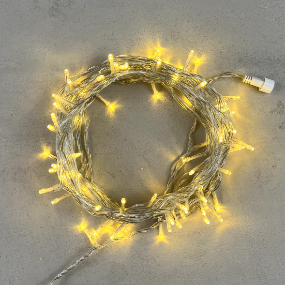 Светодиодная нить 100 шампань LED ламп, 10 м., 24В., прозрачный провод ПВХ, Beauty Led (PST100-10-1CH) 