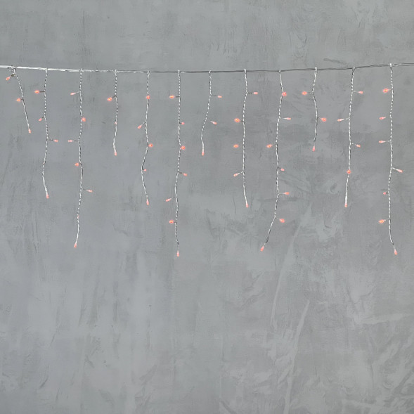 Светодиодная бахрома 3,1*0,5 м., 150 красных LED ламп, прозрачный провод ПВХ, LTC (PIL150-10-2R) 