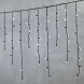 Светодиодная бахрома с колпачком 3,2*0,9 м., 168 белых LED ламп, мерцание, каучуковый черный провод, LTC (LL168BLW-1-2W) 