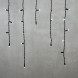 Светодиодная бахрома с колпачком 3,2*0,9 м., 168 белых LED ламп, мерцание, каучуковый черный провод, LTC (LL168BLW-1-2W) 
