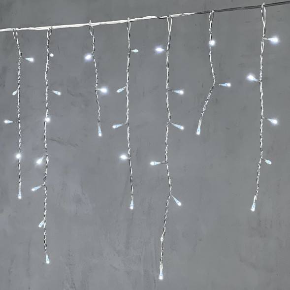 Светодиодная бахрома 3,1*0,5 м., 150 белых LED ламп, прозрачный провод ПВХ, LTC (PIL150-10-2W) 