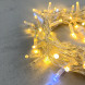 Светодиодная гирлянда с колпачком 100 теплых белых LED ламп 10 м., мерцание, 24В., прозрачный провод ПВХ, IP65, LTC (PST100BLWCAP-10-1WW) 