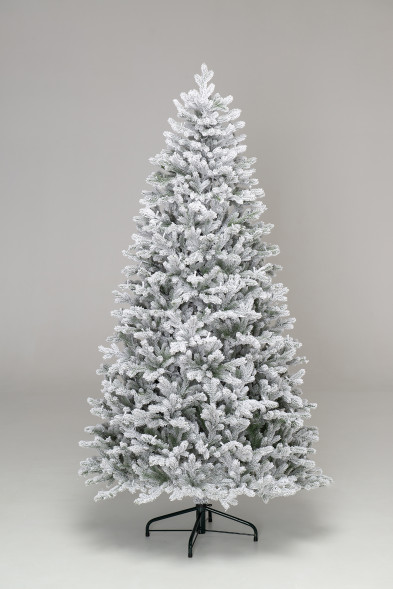 Искусственная елка Алтайская заснеженная 180 см., 330 холодных-белых Led ламп, 100% литая хвоя, ЕлкиТорг (177180) оптом