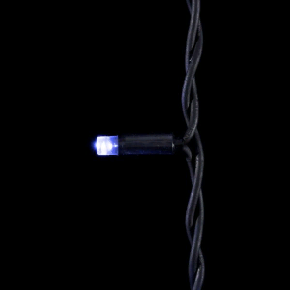 Светодиодная бахрома с колпачком 3,2*0,9 м., 168 синих LED ламп, мерцание, каучуковый черный провод, LTC (LL168BLW-1-2B) 