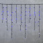 Светодиодная бахрома с колпачком 3,2*0,9 м., 168 синих LED ламп, мерцание, каучуковый черный провод, LTC (LL168BLW-1-2B)