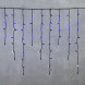 Светодиодная бахрома с колпачком 3,2*0,9 м., 168 синих LED ламп, мерцание, каучуковый черный провод, LTC (LL168BLW-1-2B) 