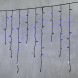 Светодиодная бахрома с колпачком 3,2*0,9 м., 168 синих LED ламп, мерцание, каучуковый черный провод, LTC (LL168BLW-1-2B) 