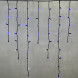 Светодиодная бахрома с колпачком 3,2*0,9 м., 168 синих LED ламп, мерцание, каучуковый черный провод, LTC (LL168BLW-1-2B) 