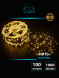 Светодиодная нить (гирлянда) с мерцающим диодом 100 м., 1000 теплых белых LED, черный ПВХ, IP 54, соединяемая, Winner (ww.01.6B.1000.F+) 