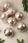 Набор пластиковых шаров Глория 100 мм., жемчужный глянцевый, 4 шт., ЕлкиТорг (150430)