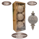 Набор пластиковых украшений Кассиопея 15 см, 3 шт., капучино, Christmas DeLuxe (89282) 