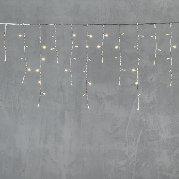 Светодиодная бахрома 3,1*0,5 м., 150 теплых белых LED ламп, прозрачный провод ПВХ, LTC (PIL150-10-2WW) 
