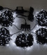 Комплект гирлянд для деревьев 5 лучей по 20 м., 24V., 900 холодных белых LED ламп, черный силикон, Beauty Led (KFT900-2W11-1W) 