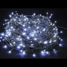 Светодиодная нить с мерцающим диодом 40 м., 24V, 400 холодных белых LED ламп, черный провод ПВХ, соединяемая, Winner Light (w.01.6B.400+24v) 