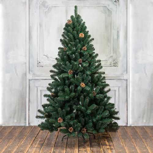 Искусственная елка Лапландия с шишками 240 см., мягкая хвоя, ЕлкиТорг (12240) оптом