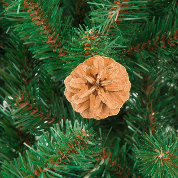 Искусственная елка Лапландия с шишками 240 см., мягкая хвоя, ЕлкиТорг (12240) оптом