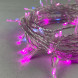 Светодиодная нить 100 розовых LED ламп с мерцанием, 10 м., 24В., прозрачный провод ПВХ, Beauty Led (PST100BLW-10-1P) 