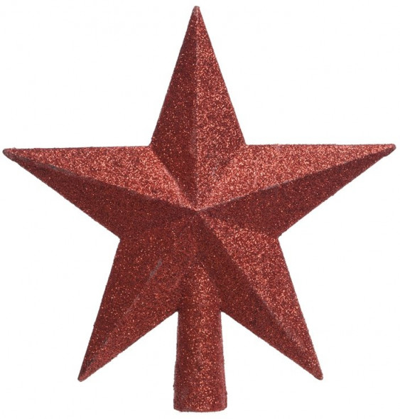 Елочная макушка Звезда кремлевская, пластик, 19 см, KAEMINGK (029542) 