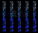Светодиодная бахрома с эффектом бегущий огонь 2*1м., 24V, 320 LED ламп бело - синего цвета, прозрачный провод, Beauty Led (ESI320-SH10-1WB) 