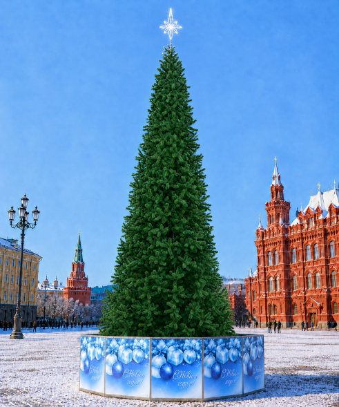Уличная ствольная елка Альпийская Люкс 18 м., ПВХ, зеленая, ЕлкиТорг (2781800) 