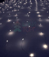 Светодиодный занавес Роса 1.6*1.6 м., 256 белых LED ламп, прозрачный провод, Beauty Led (Curtain 256-10-W)
