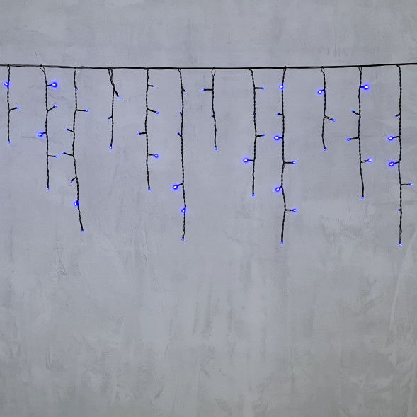 Светодиодная бахрома 3,1*0,5 м., 150 синих LED ламп, черный провод ПВХ, LTC (PIL150-11-2B) 
