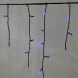 Светодиодная гирлянда бахрома 3,1*0,5 м., 150 синих LED ламп, черный провод ПВХ, LTC (PIL150-11-2B) 