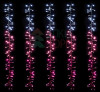 Светодиодная бахрома с эффектом бегущий огонь 2*1м., 24V, 320 LED ламп бело - розового цвета, прозрачный провод, Beauty Led (ESI320-SH10-1WP)