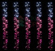 Светодиодная бахрома с эффектом бегущий огонь 2*1м., 24V, 320 LED ламп бело - розового цвета, прозрачный провод, Beauty Led (ESI320-SH10-1WP) 