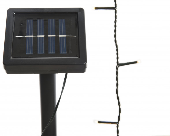 Светодиодная гирлянда на солнечной батарее 9.9 м., 100 теплых белых LED ламп, Kaemingk (494457) 