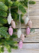 Набор стеклянных украшений Гроздь Шишек, 3 шт., 6 см., лилово-розовый, Christmas DeLuxe (89873) 