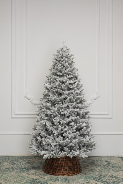 Искусственная елка Алтайская заснеженная 270 см., 760 холодных-белых Led ламп, 100% литая хвоя, ЕлкиТорг (177270) оптом