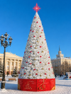 Уличная каркасная елка Уральская Люкс 13 м., ПВХ, белая, ЕлкиТорг (3001300)