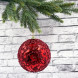 Шар новогодний Бисер 10 см., красный конфетти, пенопласт, Christmas DeLuxe (86856) 