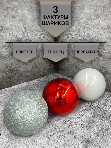 Набор стеклянных шаров Морозная рябина 26 шт., Christmas DeLuxe (88723) 
