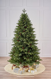 Искусственная ель Московская с шишками 210 см., литая хвоя+пвх, Max Christmas (ЕМС21)