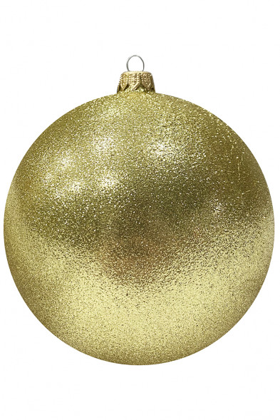 Шар пластиковый Искристый, 115 мм., 1 шт., золотой, ПромЕлка (ШИПЛ-115Gold) оптом