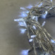 Светодиодная нить 100 холодных белых LED ламп, 10 м., 24В., прозрачный провод ПВХ, LTC (PST100-10-1W) 