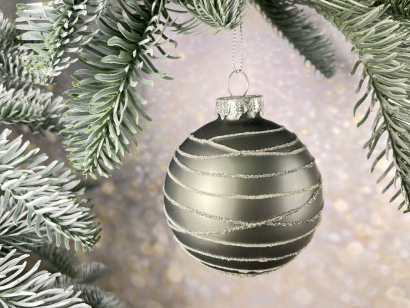 Набор стеклянных шаров Новогодняя поземка 70 мм., 18 шт., нежно-голубой, Christmas DeLuxe (86792) 
