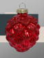Набор стеклянных украшений Кедровая шишка 70 мм., 12 шт., красный, Christmas DeLuxe (14718)