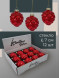 Набор стеклянных украшений Кедровая шишка 70 мм., 12 шт., красный, Christmas DeLuxe (14718) 
