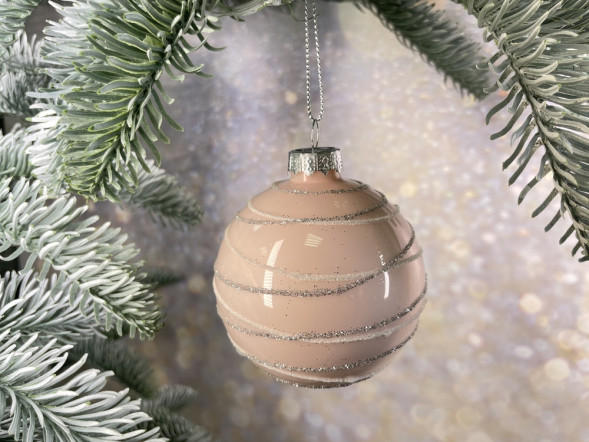 Набор стеклянных шаров Розовый пунш 70 мм., 18 шт., нежно-розовый, Christmas DeLuxe (86793) 